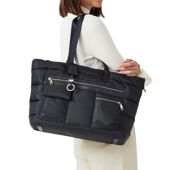 Radley London Southwood Lane Large Tote - Dark Blue - 9.5”W x 19.3”H x 5.9”D - Picture 4 of 11